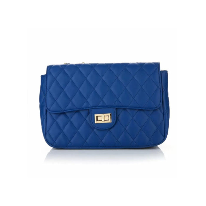 Luxe schoudertas blauw